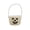 White, variant on Halloween Jack O Lantern Woven Basket with Handle, Cute Ghost Face Cotton Rope Storage Bucket, Portable Trick or Treat Candy Basket for Halloween Party Decor,14*6 in.