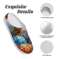 thumbnail image 5 of Balery Easter Eggs Pattern Women's Fuzzy Memory Foam Slippers Fluffy Winter House Shoes Indoor and Outdoor-40/41, 5 of 7