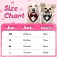 thumbnail image 4 of Dog Wedding Bandana Dog Collar with Bow Tie Birthday Costume Adjustable Pet Party Tux，White stripes, 4 of 5