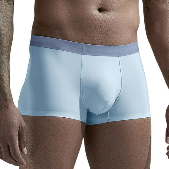 Paiwinds Men's Ice Silk Boxers, Seamless Breathable Four-Corner Shorts, Made from Polyester, Loose Fit for Summer, Beach, and Home Wear