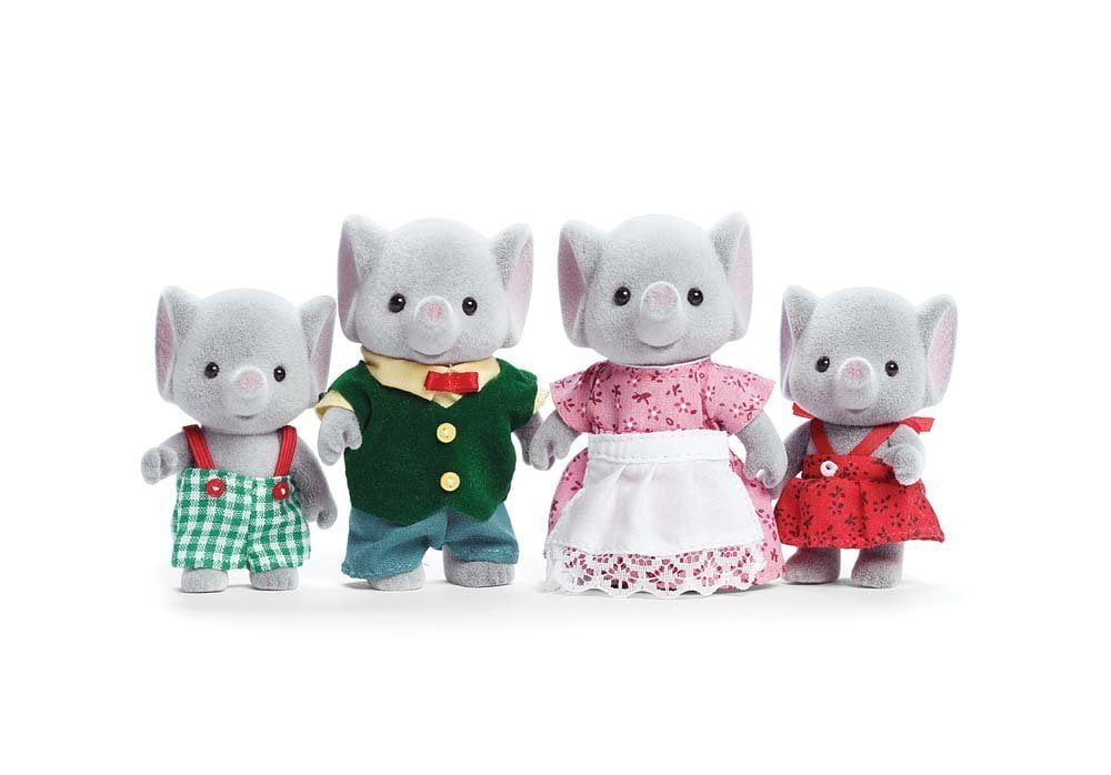 SYLVANIAN FAMILIES CALICO CRITTERS ELLWOODS ELEPHANT FAMILY ADULT FATHER MOTHER 