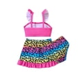 thumbnail image 3 of Bathing Suit Girls 7-8, Girls Swimsuit Three Piece Rash Guard Quick Dry Girls' Swimwear Floral Beach Bathing Suit, 3 of 9