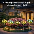 thumbnail image 5 of Rirool 2 Pack Solar Flower Lights Outdoor, 28 LED Waterproof Pink Blue Lily Garden Stake Lights, Dusk to Dawn Solar Pathway Decor for Yard Patio Lawn Flowerbed Walkway Camping Gifts, 5 of 8
