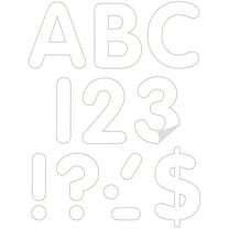 Teacher Created Resources White 4" Classic Self-Adhesive Letters Uppercase, 108 Pieces