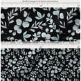 thumbnail image 2 of Soimoi Black Cotton Voile Fabric Flower Leaves Printed Fabric 1 Yard 42 Inch Wide, 2 of 7
