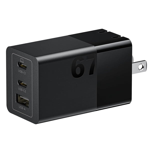 Cargador Lenovo 67W USB-C de 3 puertos de carga rápida para MacBook