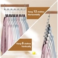 thumbnail image 4 of Behome Space Saving Hangers, 12 Packs Sturdy Metal Hangers Wardrobe Organizer, Magic Home Organization College Dorm Room Essentials for Girls Guys, Silver, 4 of 6