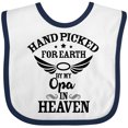 thumbnail image 3 of Inktastic Handpicked for Earth by My Opa in Heaven with Angel Wings Boys or Girls Baby Bib, 3 of 4