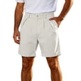 thumbnail image 4 of MHOSTAFH Men's Loose Fit Shorts Casual Pleated Summer Vacation Beach Shorts Stretch Dress Golf Shorts with Pockets, 4 of 9