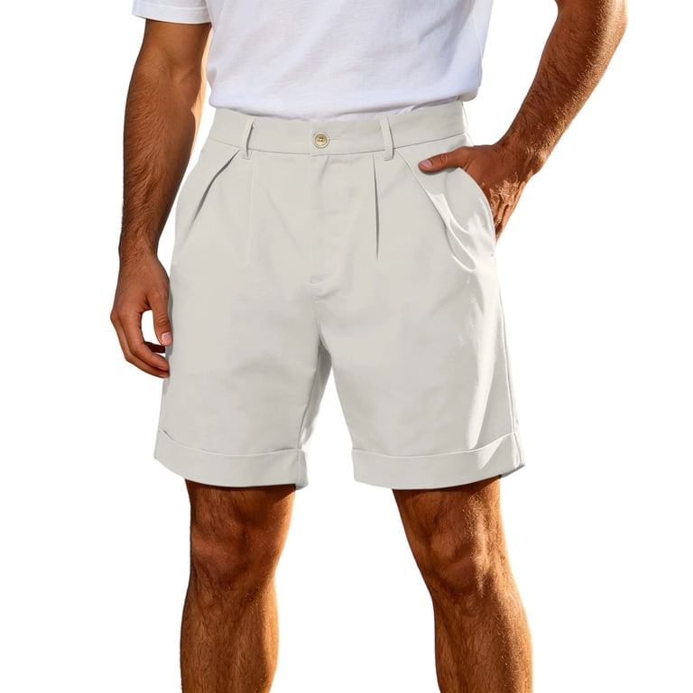 mens white dress shorts Bxingohai Stretch Lightweight Hiking Golf Shorts for Men Casual Outdoor Work Pockets White,M, Men's, Size: Medium, Blue SUITSUPPLY Off-white Slim Leg Shorts,
