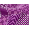 thumbnail image 5 of oneOone Viscose Jersey Purple Fabric Block Sewing Material Print Fabric By The Yard 60 Inch Wide, 5 of 7
