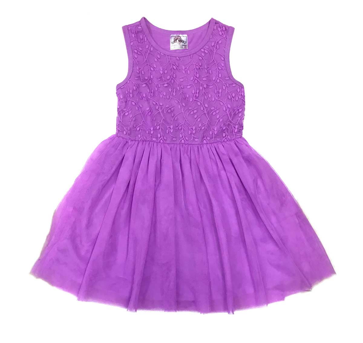 Knit Work Knit Works Girl Tulle Ballerina Tank Ribbon Dress Purple