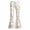 #02-White, variant on Girl's Flare Pants High Waist Bell Bottom Pants Bootcut Casual Pants Kids Print Stretch Hippie Pants 5-6 Years Gold