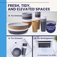 thumbnail image 4 of TidyUps Shelf Liner, Solid White, 23.75 x 6 in, Non-Slip Drawer and Cabinet Liner, 2 Pack, 4 of 8
