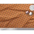 thumbnail image 3 of Soimoi Orange Poly Georgette Fabric Flower Geometric Print Sewing Fabric Yard 42 Inch Wide, 3 of 3