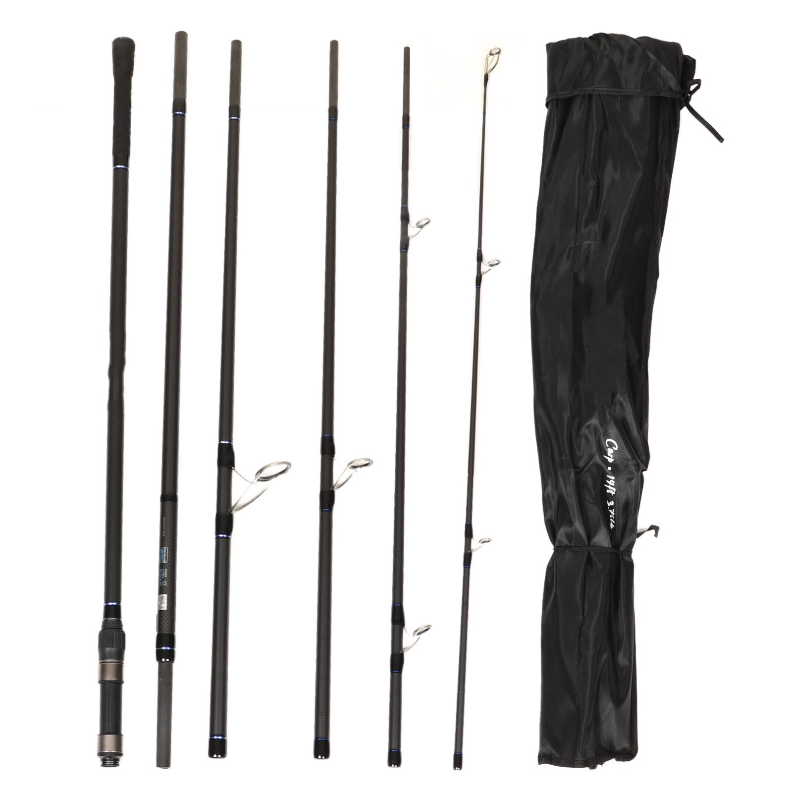 Orvunela Portable Multi Section Carp Casting Travel Fishing Rod for Sea and River Fishing 4.2m / 165.35 inches