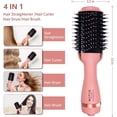 thumbnail image 5 of Dispositivo de cepillo secador de pelo 2 en 1, cepillo alisador negro para cabello medio a largo, peine secador para todo tipo de cabello, reduce el encrespamiento y la estática, 5 of 5