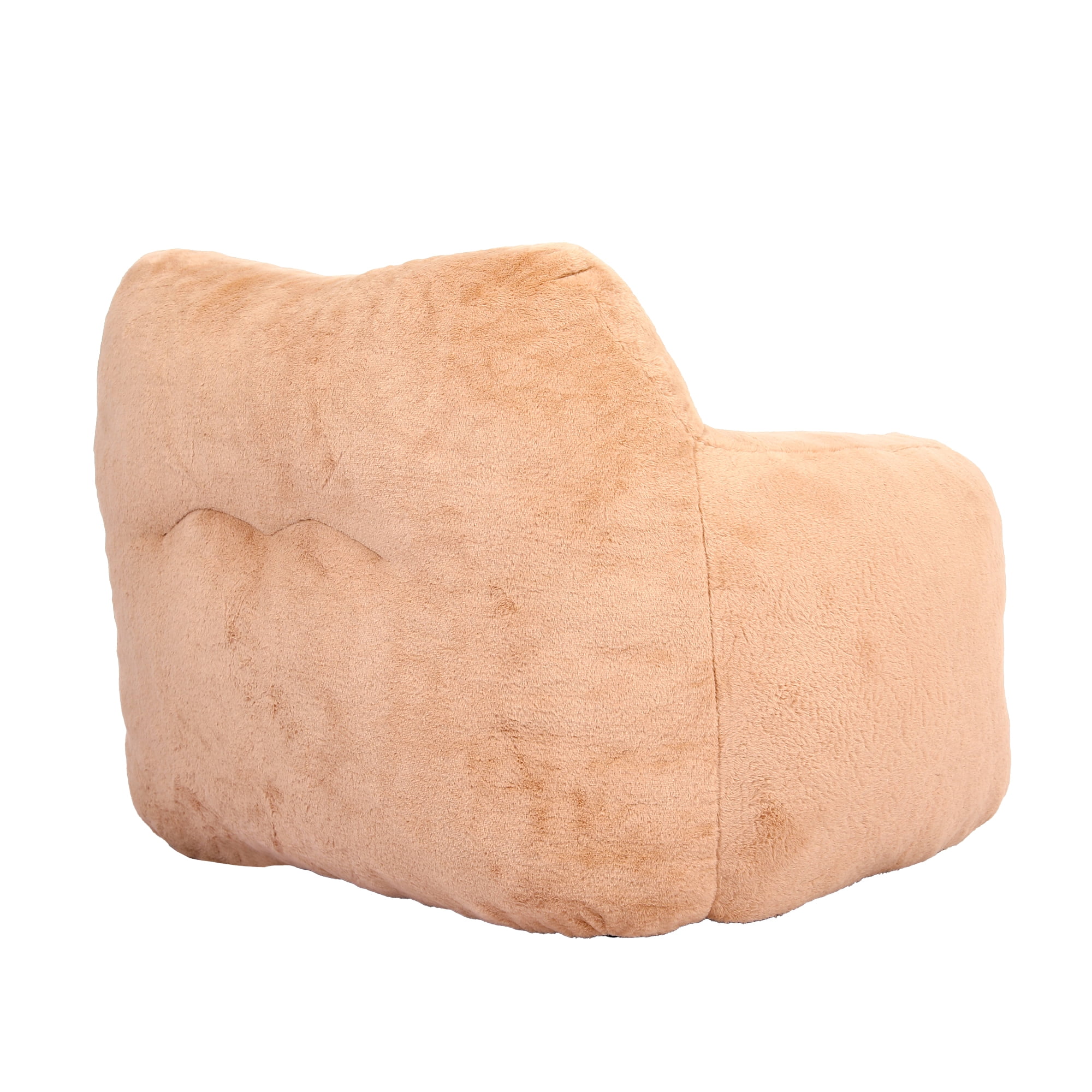 Leumius High-Density Bean Bag Sofa Chair with Armrests 47.3" D x 41" W x 33" H, Brown