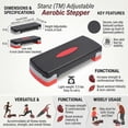 thumbnail image 2 of Dr. Health (TM) Adjustable Aerobic Stepper Step Exercise Trainer Workout Fitness Yoga Risers, 2 of 7