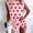 Pink, variant on Women's Polka Dot 2 Piece Outfit – Sleeveless Crew Neck Tank Top & Side Slit Skort Set Summer Casual for Daily Wear White,S