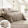 thumbnail image 3 of Juego de edredón UOZZI BEDDING reversible con rama gris tostado, tamaño king, 3 of 9