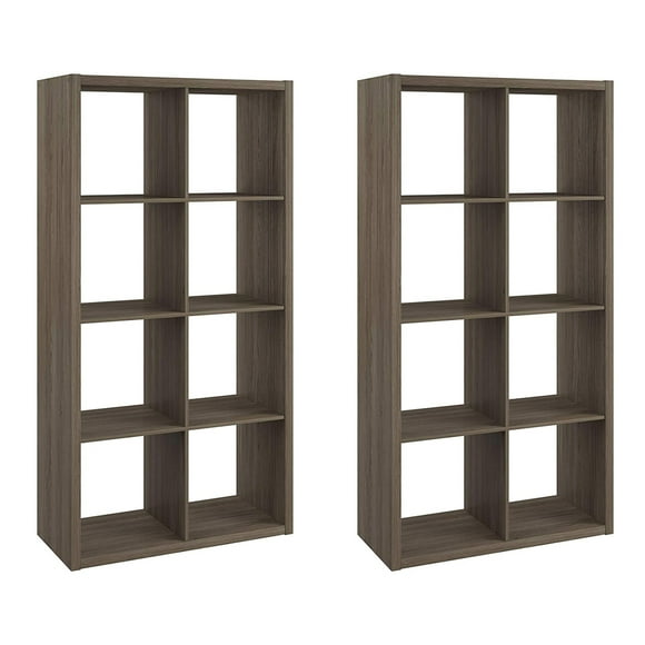 ClosetMaid Bibliothèque Dos Ouvert Organisateur de Rangement 8 Cubes, Gris Graphite (2 Pack)