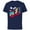 Navy, variant on Mickey Mouse Family Star Dad of the Birthday Boy - Short Sleeve Cotton T-Shirt for Adults - Customized-Navy