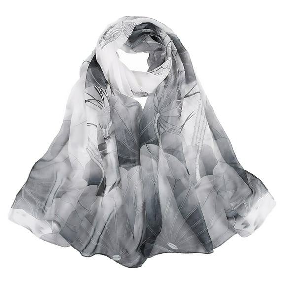 Hontri Scarf in Clearance, Women's Retro Colorful Printed Scarf Simple Cotton and Linen Warm Shawl Muslim Headscarf Scarf, Female Black One Size