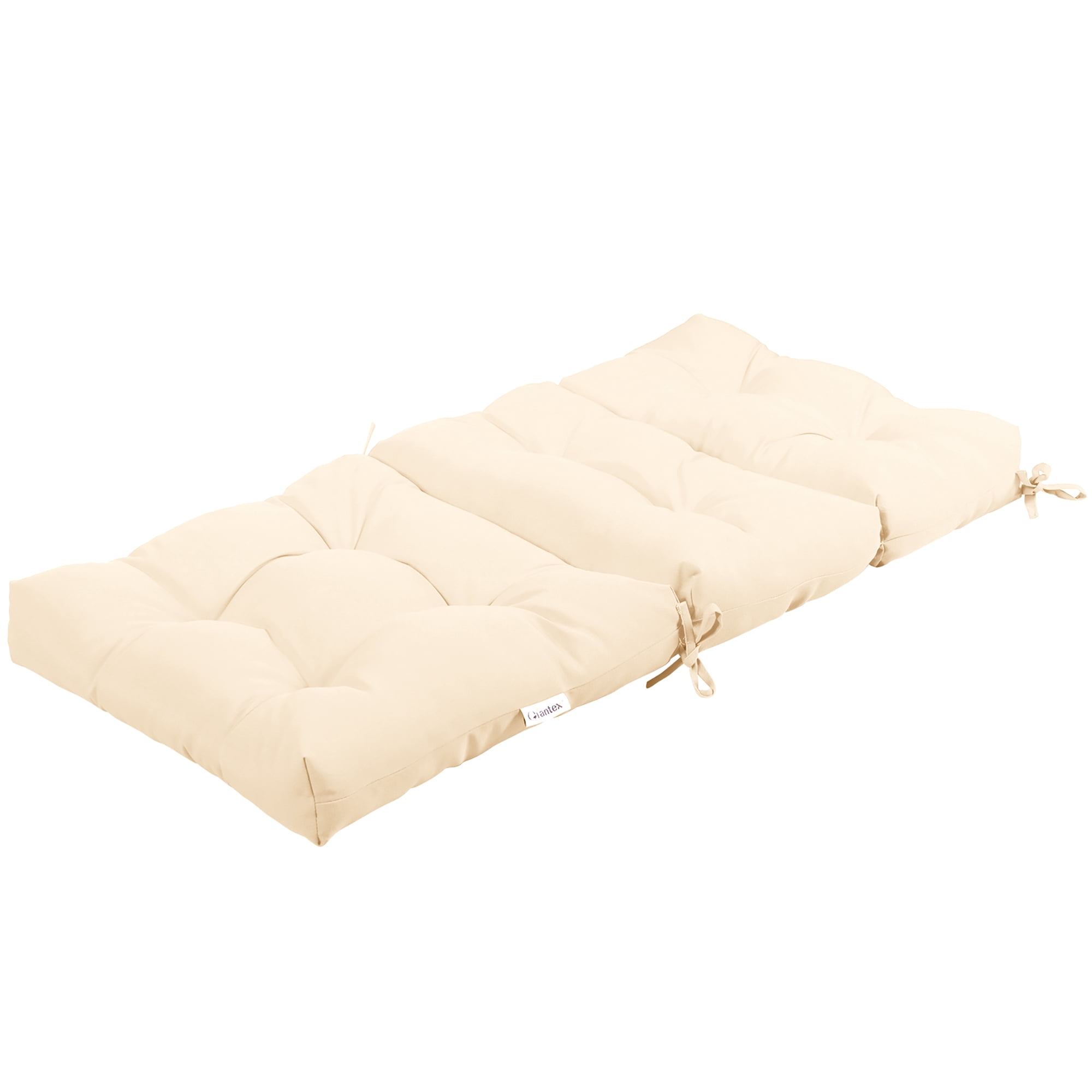 Costway 22'' x44''  Indoor Outdoor  Back Chair Cushion Tufted Pillow Patio Seating Pad Beige