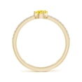 thumbnail image 2 of ANGARA Tilted Pear Lab Grown Yellow Diamond Split Shank Ring in 14K Yellow Gold for Women (Size-6x4mm| Clarity-VS) | Anniversary, Jewelry Gift for Women | Lab Grown Yellow Diamond Ring, 2 of 7