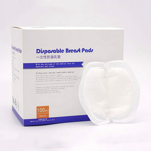 LOLIPPYY 1-Pack Disposable Thickened White Anti-Galactorrhea Pads Breathable Maternity Nursing Accessory for Lactating Mothers