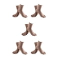 thumbnail image 3 of relayinert Soft Five Toe Socks Stretchable Cotton High Crew Socks Athletic Solid Socks Khaki 5Set, 3 of 6