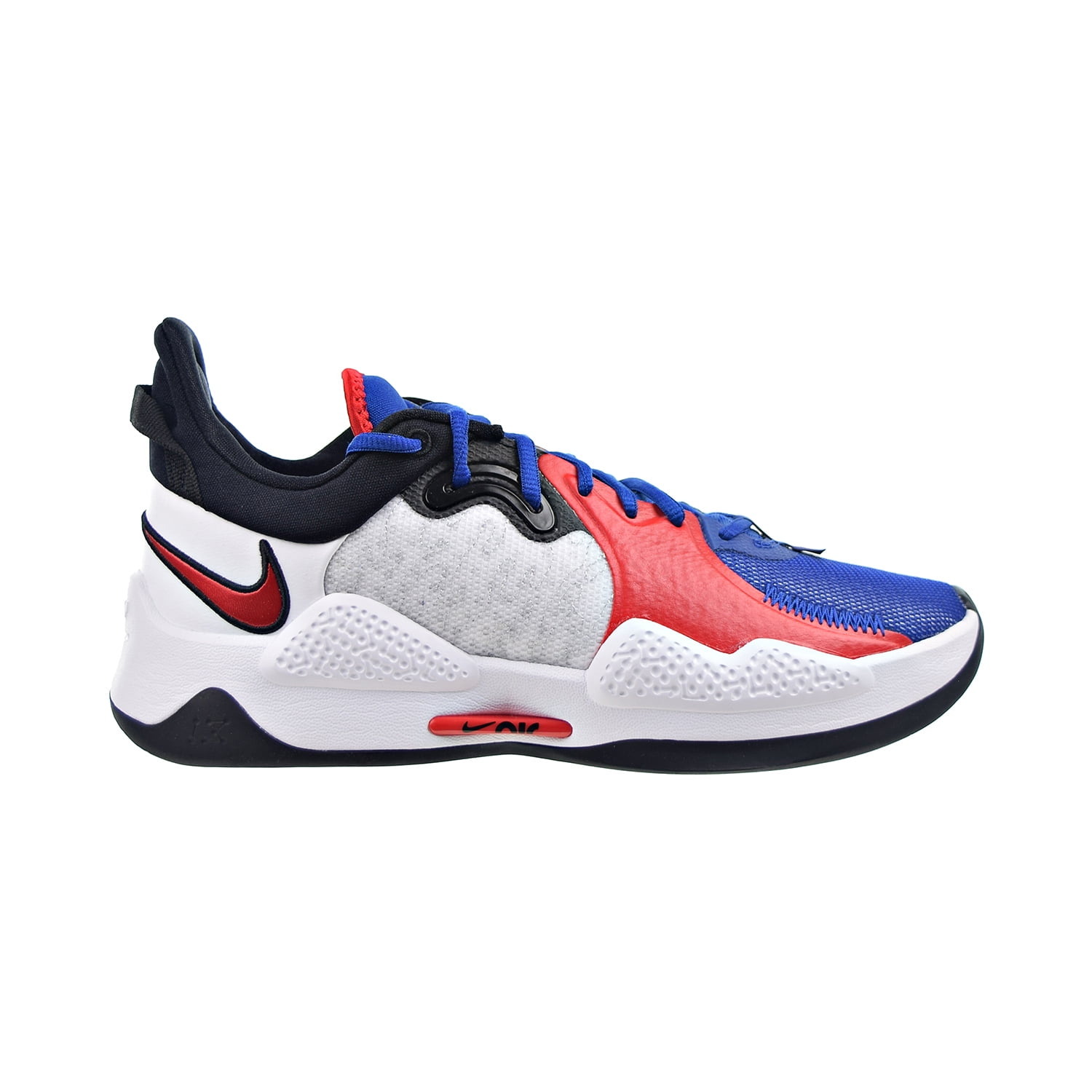 Nike PG 5 Men s Basketball Shoes White Rush Blue Black cw3143 101