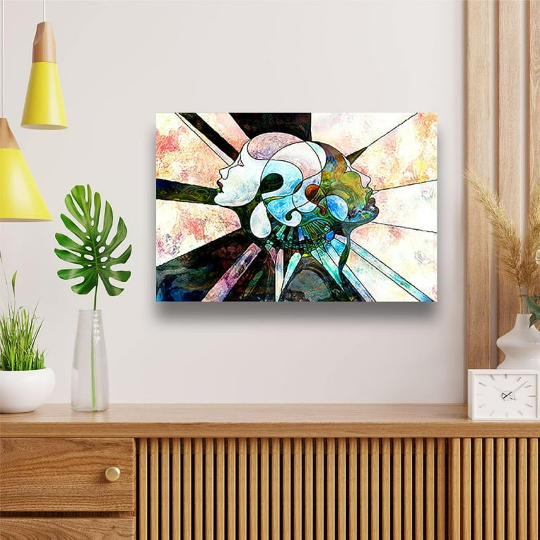 AbstractMan Glass Wall popular Art