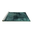 thumbnail image 2 of Ahgly Company Machine Washable Indoor Rectangle Abstract Turquoise Blue Modern Area Rugs, 6' x 9', 2 of 4