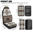 thumbnail image 6 of Xoenoiee Aztec Southwest American Tribal Print PU Leather Auto Seat Covers Full Set of 5, Stretch Auto Accessories Seatbelt Pads and Car Center Console Cushion Pad for Most Vehicle, SUV, Truck, 6 of 7