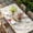 Off-white, variant on Bunny Easter Table Cloths for 6 Foot Rectangle Tables, Spring Floral Pastoral Wooden Patio Waterproof Elastic Fitted Tablecloths, Washable Rectangular Table Cover for Camping