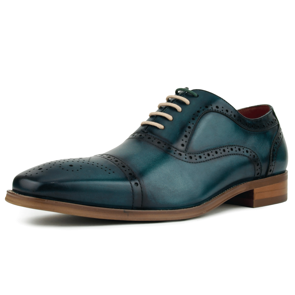 Asher Green - Asher Green Men's Genuine Leather Cap Toe Oxford with ...