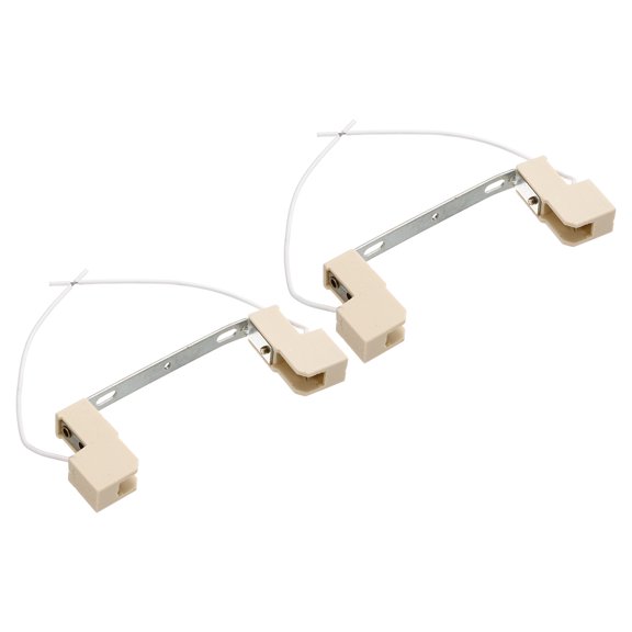 Uxcell 115mm R7S Socket Double End Lamp Holder Bulb Base Connector Silver Tone White 2 Pack