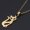 Gold, variant on Stainless Steel Silver Cable Fox Pendant Necklace 17.71 Inch 1.5mm Lobster Clasp P76