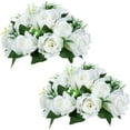 thumbnail image 7 of 10pcs Lilac White Fake Flowers Plastic Floral Ball 15 Heads Artificial Rose Flower Arrangement for Wedding Centerpiece Table Décor, 7 of 7