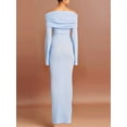 thumbnail image 4 of Women'S Fall Off Shoulder Bodycon Sweater Dress Formal Long Sleeve Elegant Club Party Maxi Dresses, 4 of 8