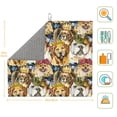thumbnail image 3 of Naloa Watercolor Dogs Dish Drying Mat for Kitchen Counter, Heat Resistant Drainer Mats, Absorbent Draining Mat,Dish Rack Pad,16"x18", 3 of 8