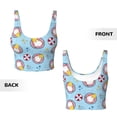 thumbnail image 5 of Fotbe Gnome Pool Party Pattern Womens' Sports Bra Longline Wirefree Padded with Medium Support Sports Moisture-Wicking Workou Vest,Tank Top-Small, 5 of 9