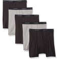 thumbnail image 2 of Hanes Mens 5-Pack Ultimate FreshIQ Boxer with ComfortFlex Waistband Brief,Grey/Black,2XL, 2 of 5
