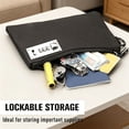 thumbnail image 3 of Money Bag with Lock,13.5x8.26 Inches Travel Safe Lockable Bank Bag with Zipper,Storage Cash Bags for Store Cash Jewelry Passport Medicine Credit Cards and Valuables,Black, 3 of 5