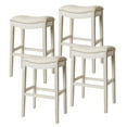 thumbnail image 1 of Open Box Maven Lane Adrien Saddle Bar Stool 31"H, Brushed White Oak (4 Pack), 1 of 6