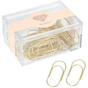 MultiBey Large Paper Clips Rose Gold Jumbo Size Paperclips Bookmark Reusable Metal Bright for Home Office School