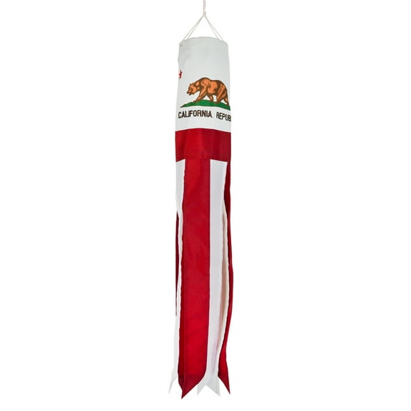 In the Breeze 5039 — State Flag Colorful Hanging Windsock Décor, 18-Inches, California — California Flag Outdoor Decor