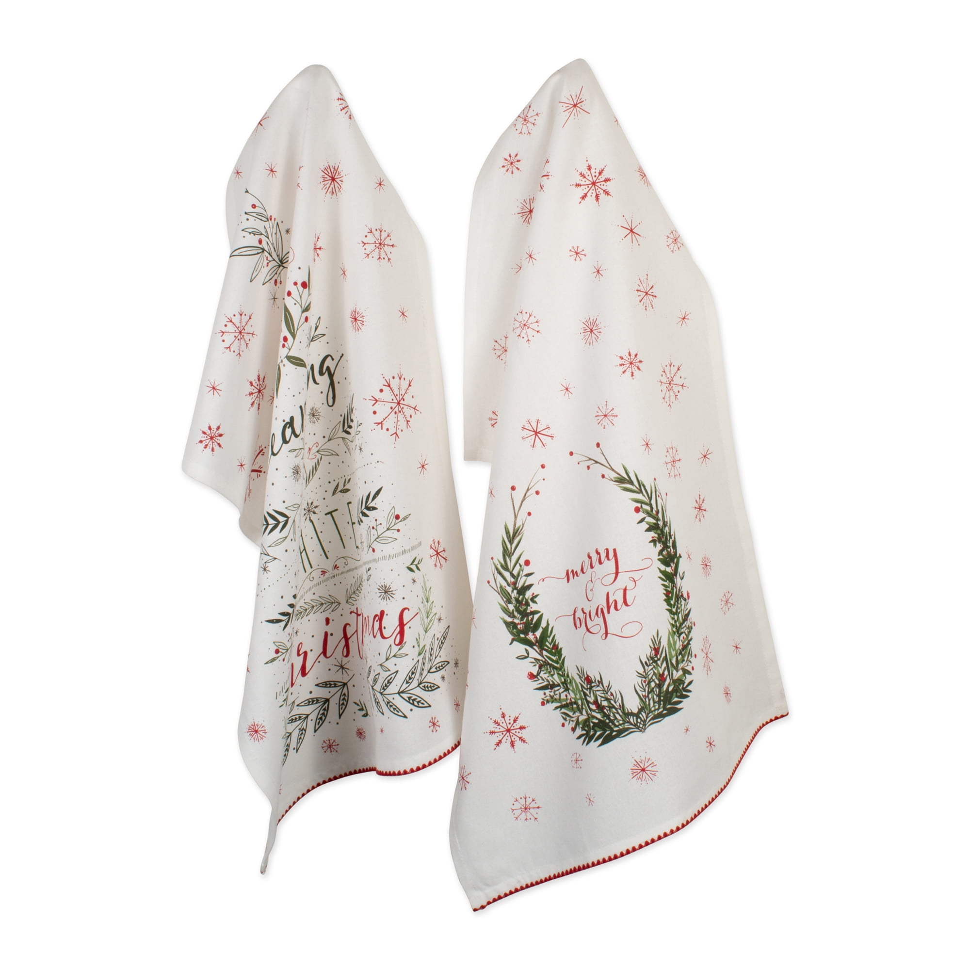 DII CAMZ10659 Cotton Christmas Holiday Decorative Dish Towels, 18" x 28